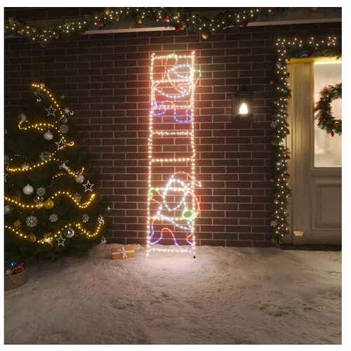  Zložljiva figura Božiček na lestvi s 552 LED lučkami