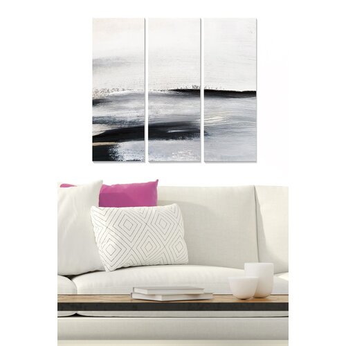 Wallity MDF1325548091 multicolor decorative mdf painting (3 pieces) Cene