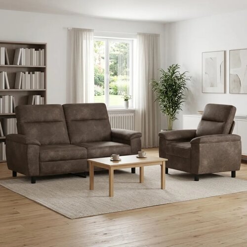  Set sofe 2 pcs Tamnosiva Umetnička suknja koža - Tamnosiva Jednostruka + Dvostruka (140 cm) Cijene
