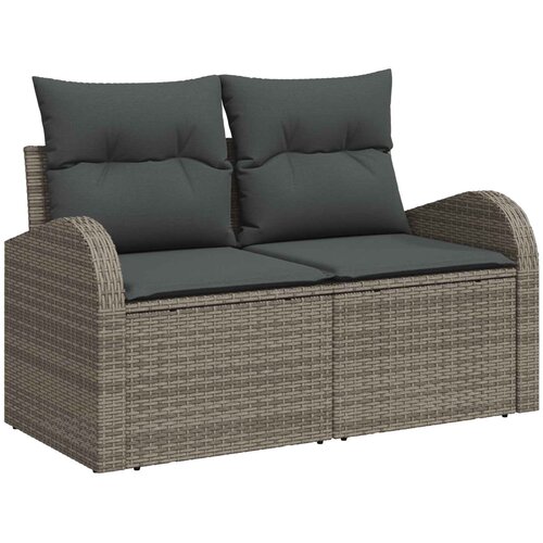  Sjedeća garnitura za vrt 5 pcs 4-Seater Siva poliratan Slike