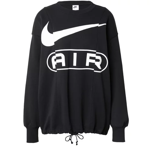 Nike Sportswear Sweater majica 'Air' crna / bijela