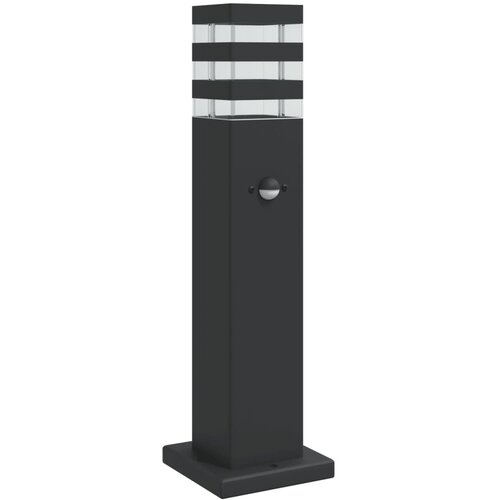  Vanjska podne svjetiljke sa senzorom crne 50 cm aluminijske Slike