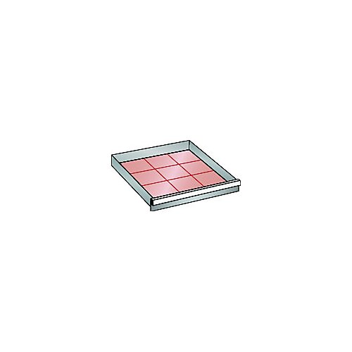 LISTA Predal, za omaro ŠxG 564 x 572 mm, nosilnost 75 kg, višina sprednjega dela 50 mm, svetlo modra Cene