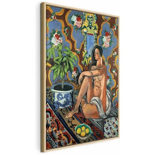  Slika - Henri Matisse – Decorative Figure on Ornamental Ground 80x120 U prirodnom drvenom okviru Cene