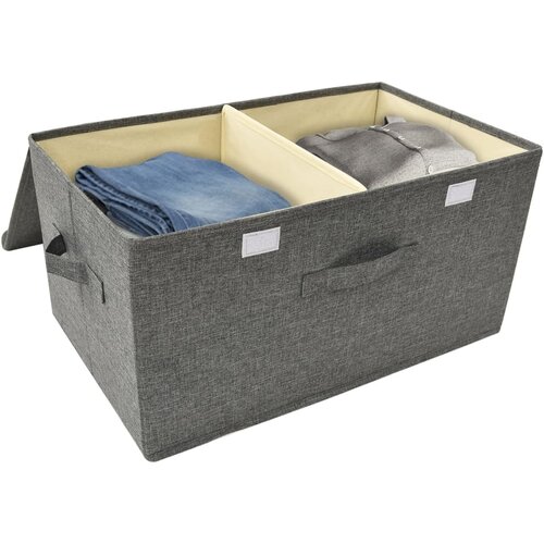  Kutija za pohranu od tkanine 50 x 30 x 25 cm antracit Slike