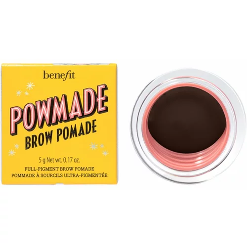 Benefit Powmade Brow Pomade vodoodporna gel za obrvi 5 g odtenek 5 Warm Black-Brown za ženske