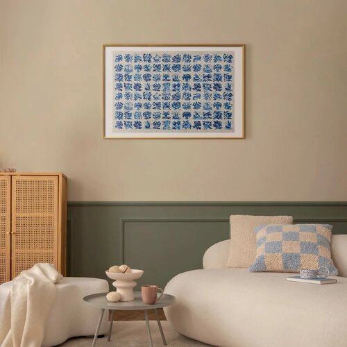  Plakat - Azulejos Tiles - traditional Portuguese ceramic tiles 60x40 Zlatni okvir s margom Slike