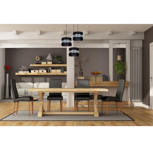  Visilica na sajli CORAL 3xE27/60W/230V crna/krom prečnik 45 cm Slike