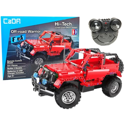 Lean Toys crveno terensko vozilo na daljinsko upravljanje 531 elemenata Slike