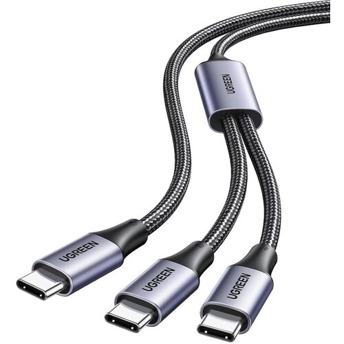 Ugreen 2-u-1 Dvostruki USB-C Kabel za Punjenje s 100W Slike