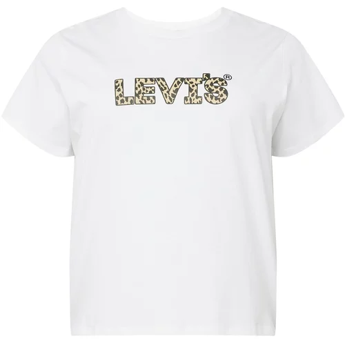 Levi's Majica bež / tamno smeđa / bijela