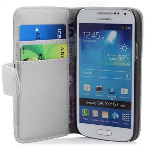 Cadorabo Ohi&scaron;je, združljivo z Samsung Galaxy S4 MINI v snežno bela - Za&scaron;čitni ovitek iz gladkega umetnega usnja in žep za kartice, (20560585) Cene