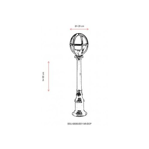 Opviq BSU 68080 BSY M9 BOP Stubna lampa, smeđa Slike