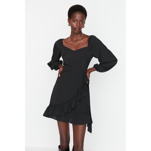 Trendyol Black Ruffle Dress Slike