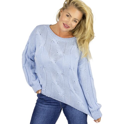 Pri Fluffy Women's Braided Sweater Buffed Sleeves AMELIA Cijene