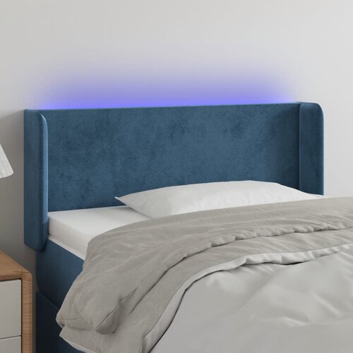 vidaXL LED uzglavlje tamnoplavo 93x16x78/88 cm baršunasto Cijene