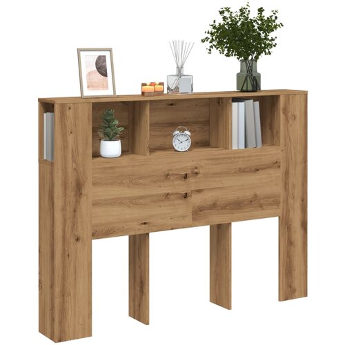 vidaXL Vzglavna omarica artisan hrast 140x18,5x102,5 cm inženirski les Cene