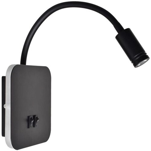  LED fleksibilna zidna lampica BASE LED/8W+LED/2W/230V crna/srebrna Cene
