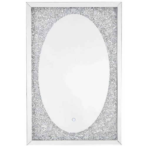 XORA STENSKO OGLEDALO, 90/60/4,6 cm steklo, leseni material Slike