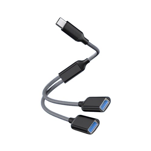 INF adapter type-c na dvojni usb 2.0 black, (21537677) Slike