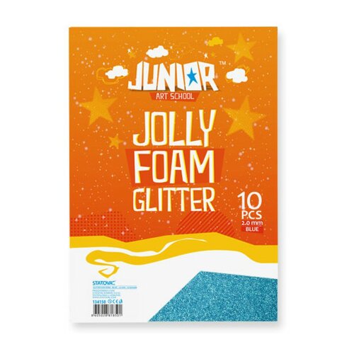 Jolly glitter foam, eva pena sa šljokicama, plava, A4, 10K ( 134150 ) Slike