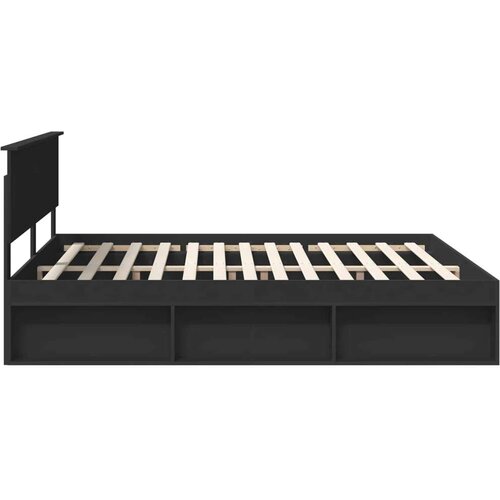  Okvir za krevet Crna 200 x 200 cm Konstruirano drvo Slike