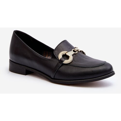 Zazoo 2880 Women's Leather Moccasins with Decoration Black Cene