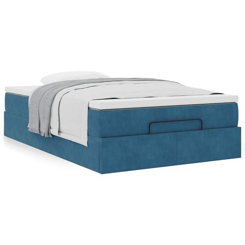 VidaXL Okvir za krevet s madraca tamnoplavi 120x190 cm bar&amp;scaron;unasti Slike