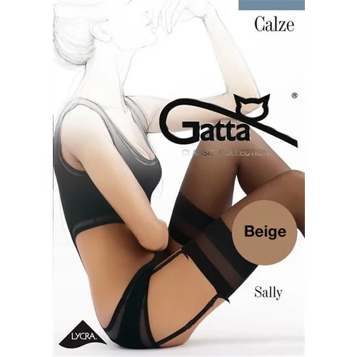 Gatta Sally - Stockings For Garter Belt Beige 1-2