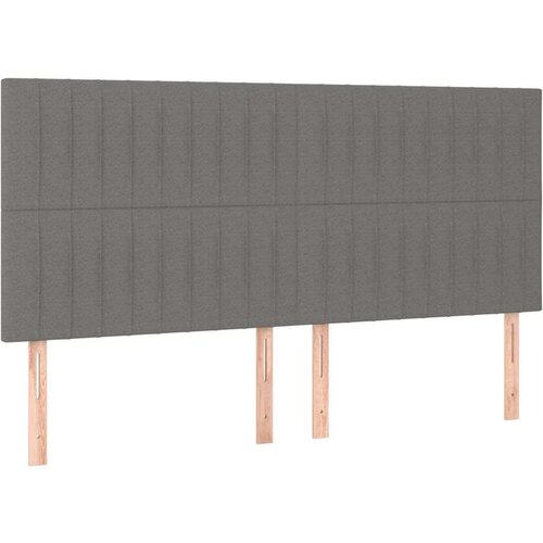  Uzglavlje 4 kom tamnosivi 100x5x78/88 cm od tkanine Slike