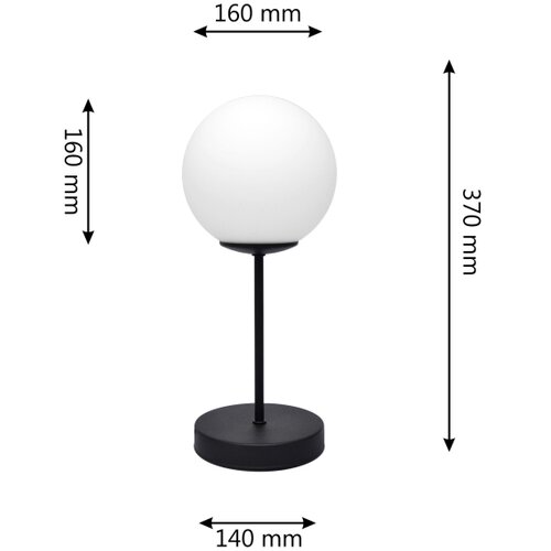  Stona lampa MOON 1xE27/15W/230V crna Slike