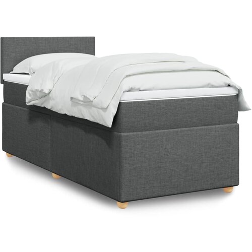  The Living Store Box spring postelja z vzmetnico temno siva 80x200 cm blago - Box Spring Postelja, (21520744) Slike