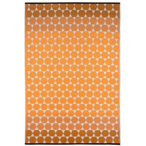Green Decore Oranžna zunanja preproga Hexagon, 120 x 180 cm