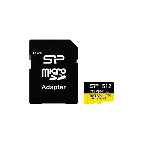 Silicon Power 512GB, Inspire, micro SDXC sa adapterom, za 4K i FullHD video snimanje (SP512GBSTXLA2V1NSP) Slike