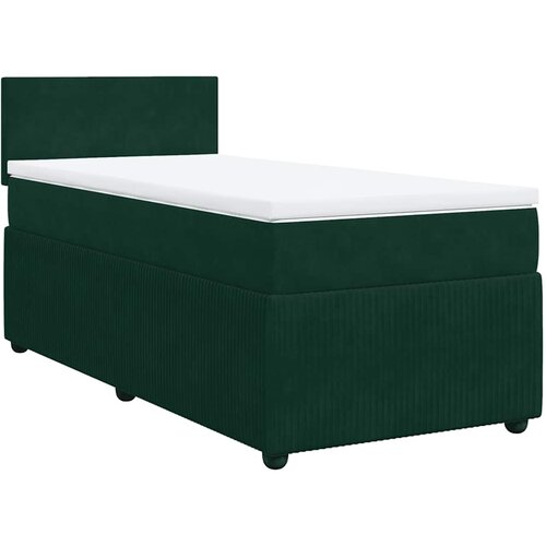 Box spring krevet s madracem tamnozeleni 80 x 200 cm bar&amp;scaron;unasti Slike