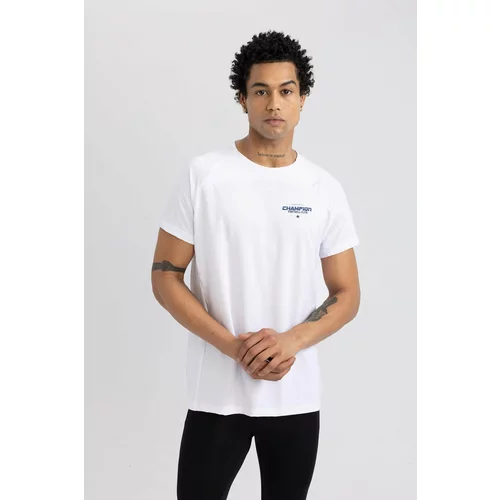 Defacto Fit Slim Fit Collar Printed Sports T-Shirt