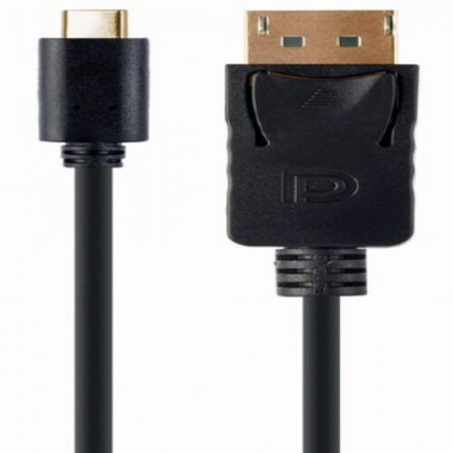 A CM DPM 01 Gembird USB C to DisplayPort male adapter, 4K 60 Hz, 2 m, black Slike