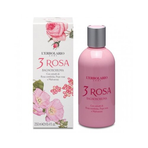L'Erbolario LERBOLARIO 3 Rosa Penušava kupka, 250ml Cene