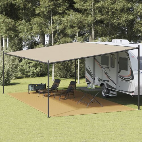 vidaXL Tepih za šator boja pijeska 400 x 600 cm HDPE Cijene