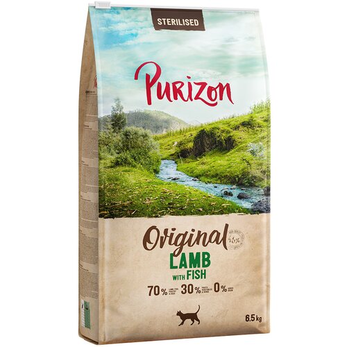 Purizon Sterilised Adult jagnjetina z ribo - brez žit - Varčno pakiranje: 2 x 6,5 kg Cene