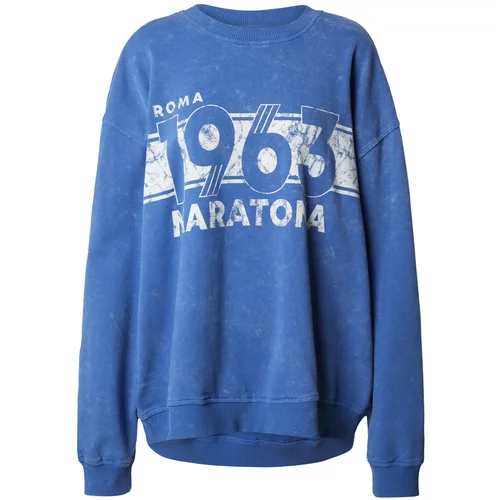 Top Shop Sweater majica '1863 Maratona' plava / bijela