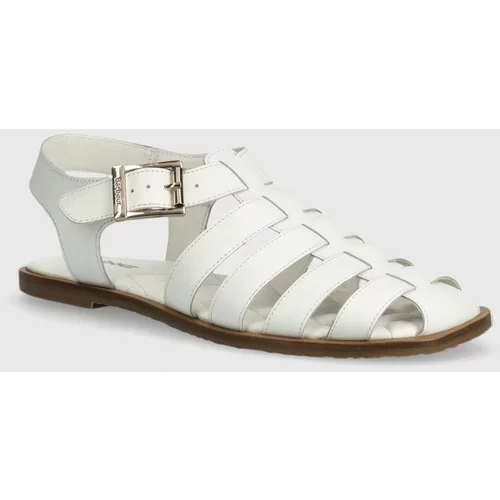 Barbour Usnjeni sandali Macy ženski, bela barva, LFO0683WH12