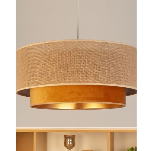  Visilica na sajli SARTA 1xE27/60W/230V prečnik 45 cm bakarna/juta Slike