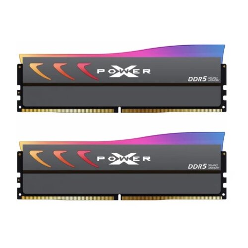 SiliconPower SP032GXLWU60CFDK DDR5 32GB (2x16GB) 6000MT/s [xpower storm] rgb gaming, CL36 1.35V udimm, gray, XMP3.0 & expo, w/rgb heatsink, memory kit Cene