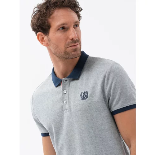 Ombre Men's polo shirt with contrasting elements