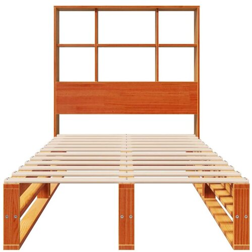  Krevet s regalom za knjige bez madraca 100x200 cm masivno drvo Slike