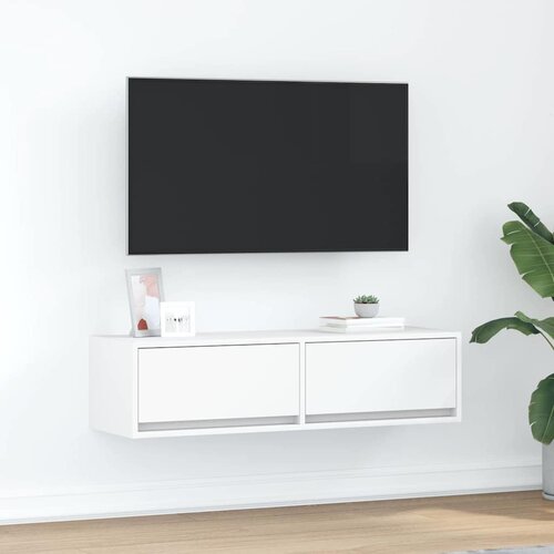 TV ormar s ladicama Bijelo 100 x 31 x 25,5 cm Konstruirano drvo Cene