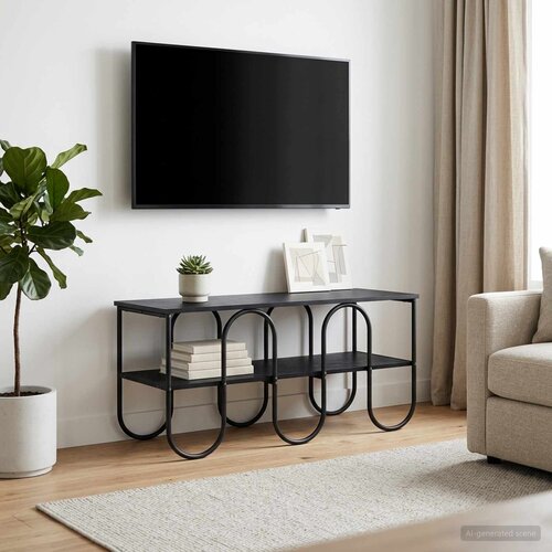  TV stalak 100 x 40 x 50 cm Crni hrast Konstruirano drvo Cijene