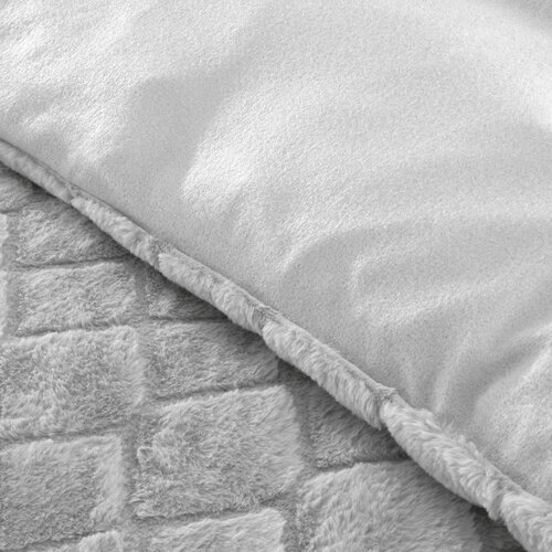Catherine Lansfield Siva enojna posteljnina iz mikropli&amp;scaron;a 135x200 cm Cosy Diamond &amp;ndash; Slike