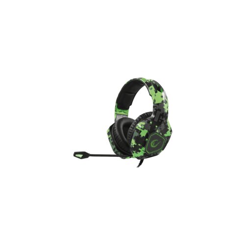  Slu&amp;scaron;alice sa mikrofonom gaming RAMPAGE RM-K8 CRAFTING camo PC/PS4 USB 7.1 Rainbow LED Slike